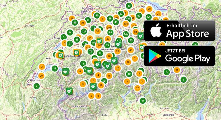 Standorte von Defibrillatoren – jetzt App downloaden